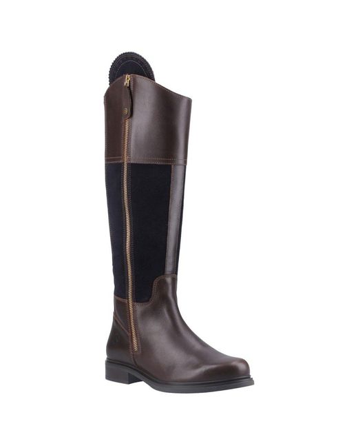Cotswold Brown Buscot Knee High Boots