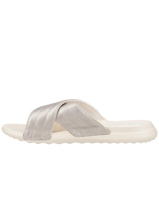 HeyDude Pink Christi Slide Distressed Sandals