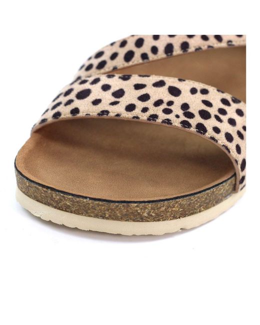 Lunar (GRS) Brown Muster Wedge Sandals