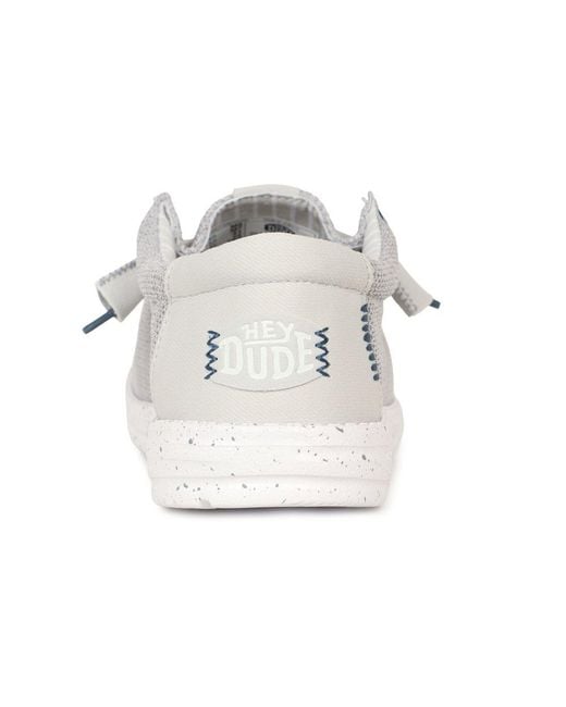 HeyDude White Wally Stretch Shoes for men