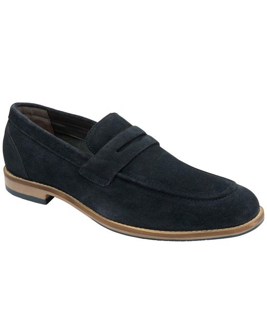 Frank Wright Blue Thornton Penny Loafers for men