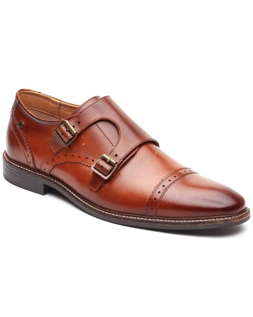 Base London Pink Henley Monk Shoes for men