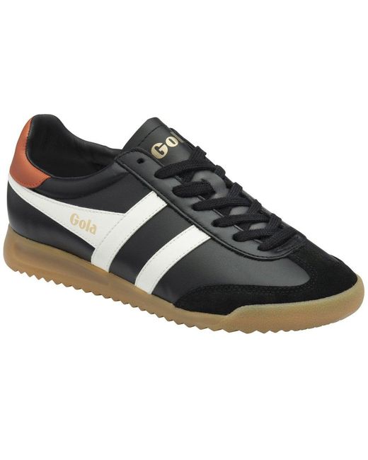 Gola Black Torpedo Leather Trainers