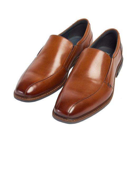 Pod Brown Spear Slip On Shoes for men