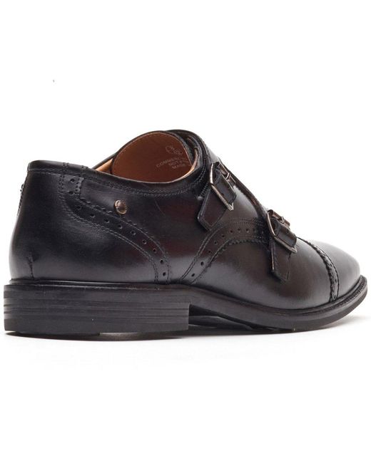 Base London Black Henley Monk Shoes for men