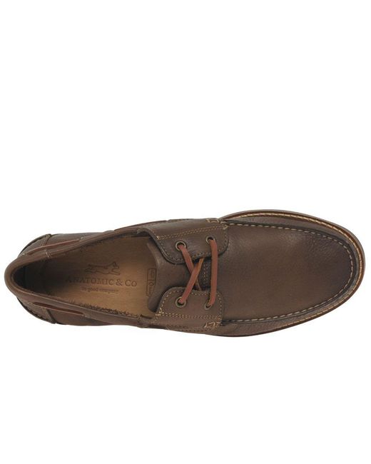 Anatomic & Co Brown Anatomic &Amp; Co Shore Boat Shoes for men