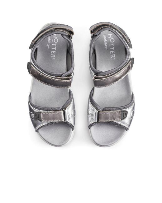 Hotter Gray Walk Ii Wide Fit Sandals
