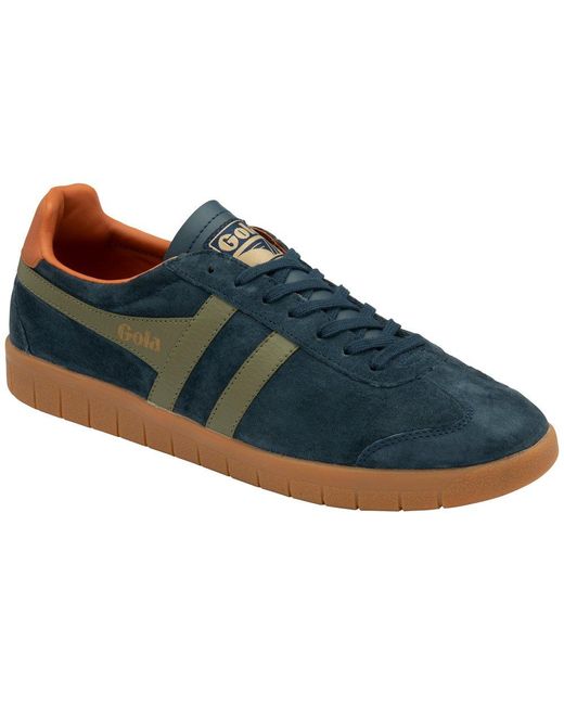 Gola Blue Hurricane Suede Trainers Size: 7 for men