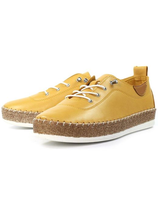 Lunar (GRS) Yellow Evie Plimsoll Trainers