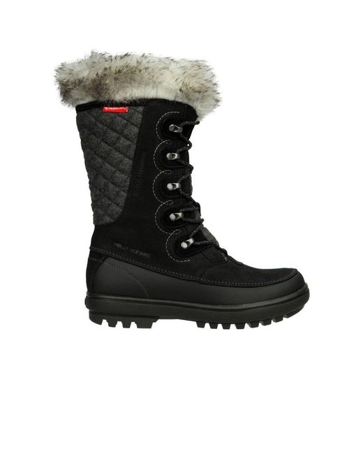 Helly Hansen Black Garibaldi Winter Boots Colour: Jet Leather