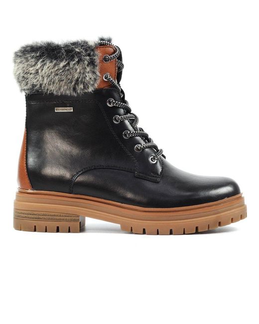Lunar Black Bernice Ankle Boots