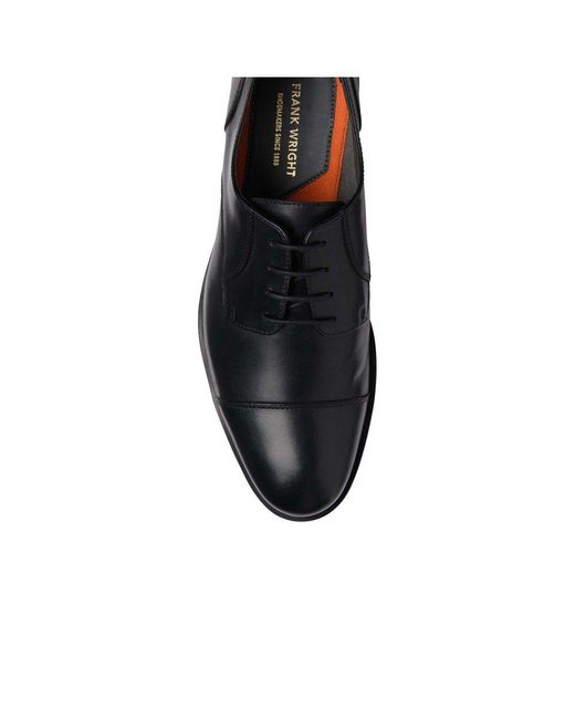 Frank Wright Black Keetley Derby Shoes for men