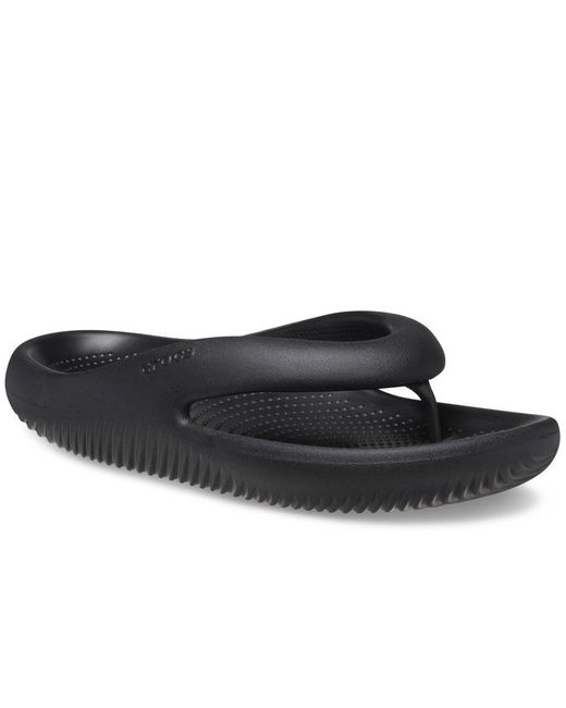 CROCSTM Black Mellow Recovery Flip Sandals for men