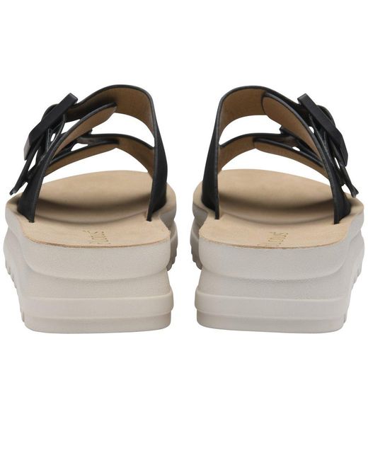 Lotus Black Volos Flatform Sandals