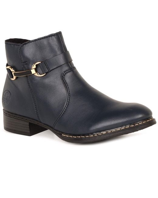 Rieker Black Cawood Ankle Boots