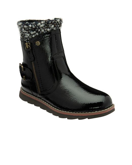 Lotus Black Morgan Ankle Boots
