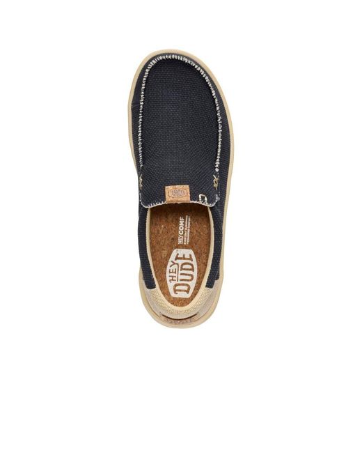 HeyDude Blue Mikka Braided Slip On Shoes for men