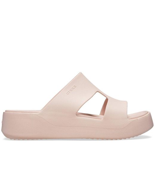 CROCSTM Pink Getaway Platform H-Strap Mules