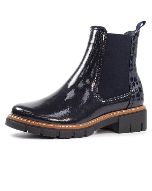 Lunar Blue Peace Ankle Boots
