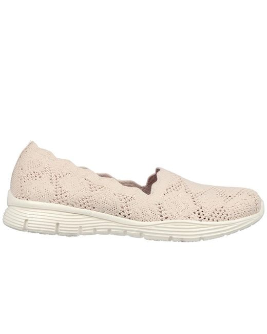 Skechers Pink Seager My Look Slip On Shoes
