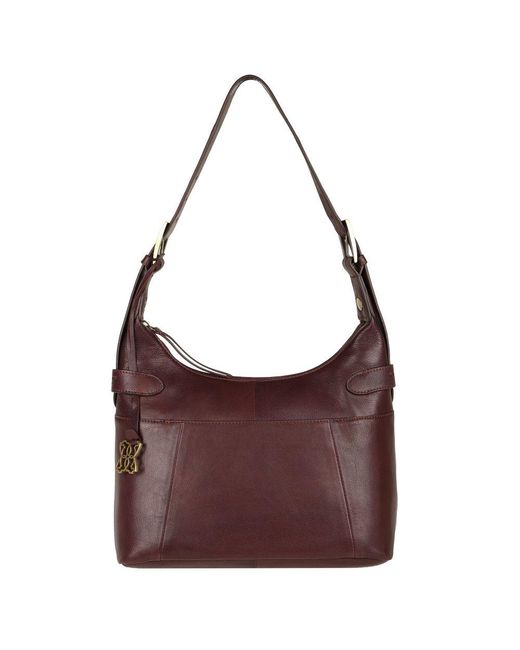 Lakeland Leather Purple Newby Hobo Bag