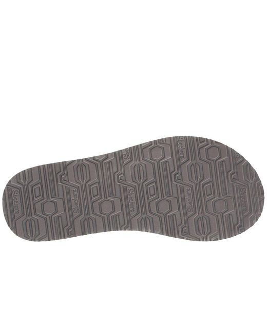 Skechers Gray Meditation Rockstar Toe Post Sandals