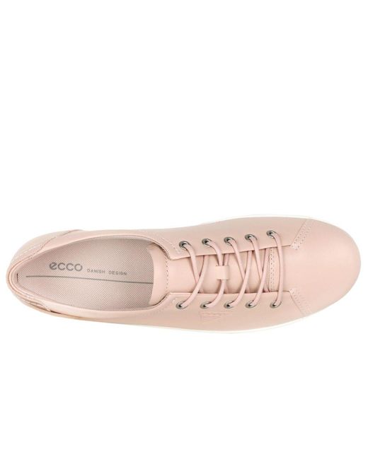 Ecco Pink Soft 2 Lace Trainers