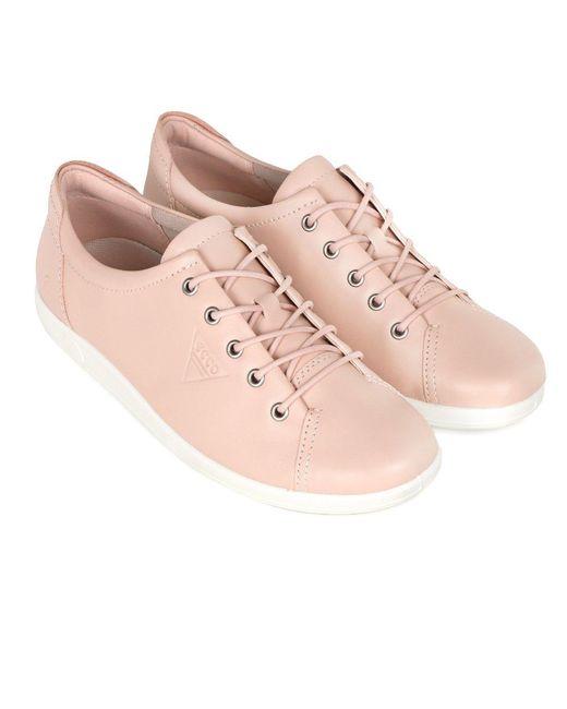 Ecco Pink Soft 2 Lace Trainers