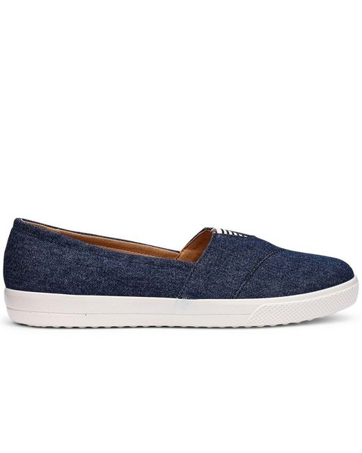 Hotter Blue Laurel Canvas Shoes