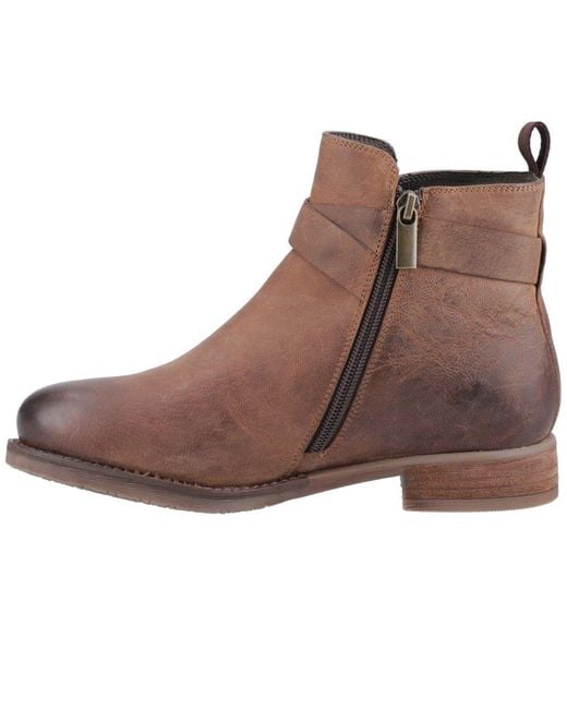 Hush Puppies Brown Elise Buckle Boots