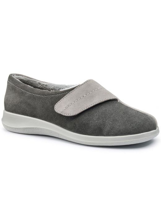 Hotter Gray Wrap Slippers