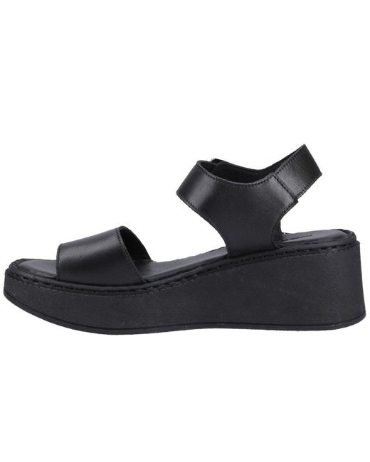 Hush Puppies Black Beatrix Wedge Sandals