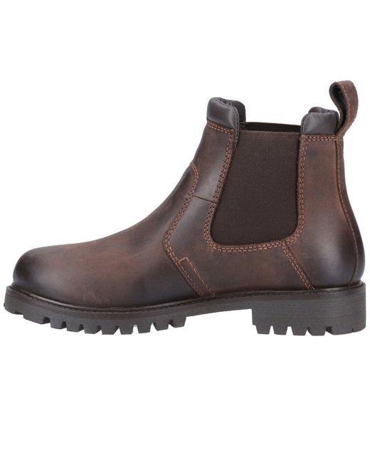Cotswold Brown Pamington Leather Chelsea Ankle Boots