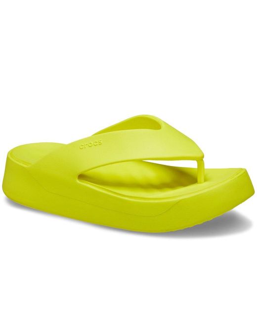CROCSTM Yellow Getaway Platform Flip Sandals