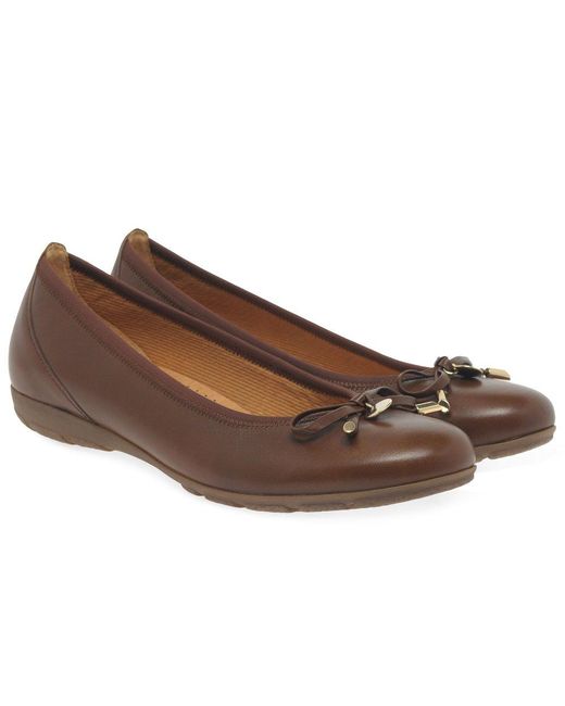 Gabor Brown Ring Ballet Pumps