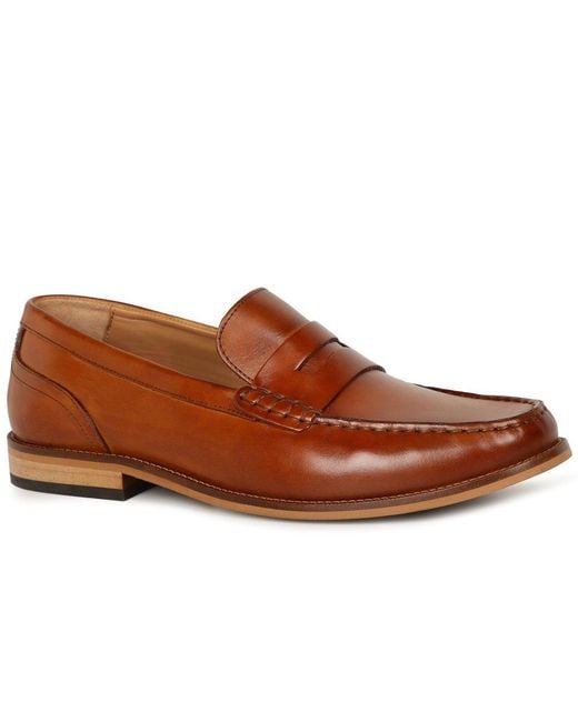 Base London Brown Garfield Penny Loafers for men