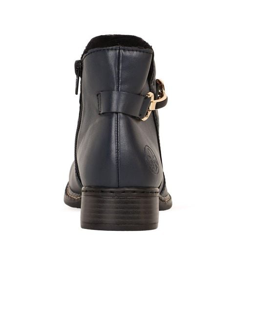 Rieker Black Cawood Ankle Boots
