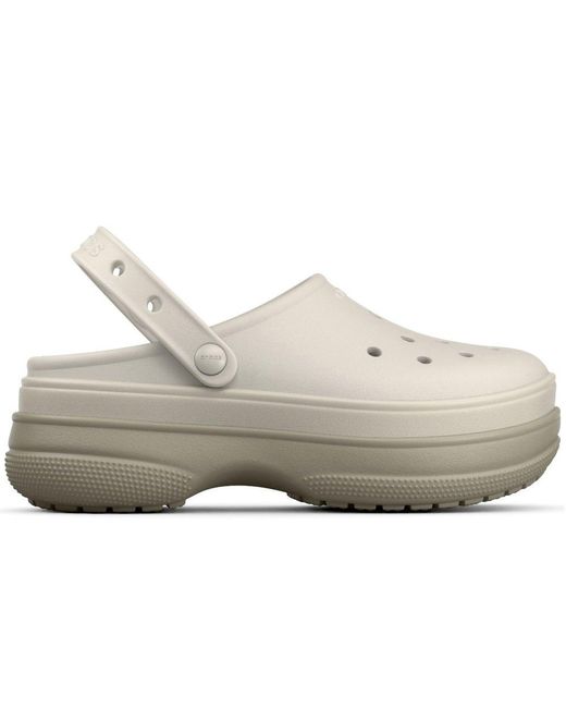 CROCSTM Gray Classic Stacked Clogs