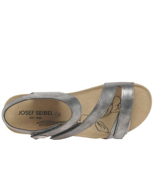 Josef Seibel Gray Tonga 25 Leather Sandals