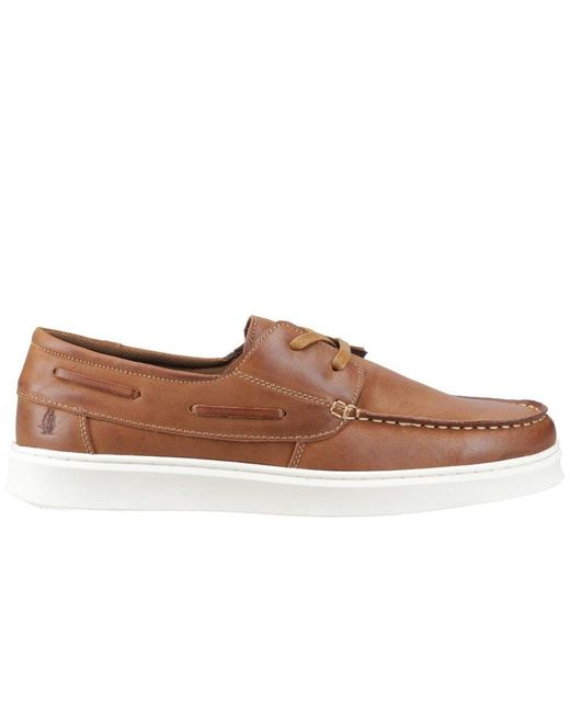 Hush Puppies Brown Madden Boat Shoes for men