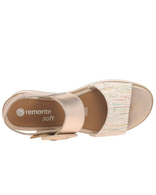 Remonte Metallic Capri Wedge Heel Sandals
