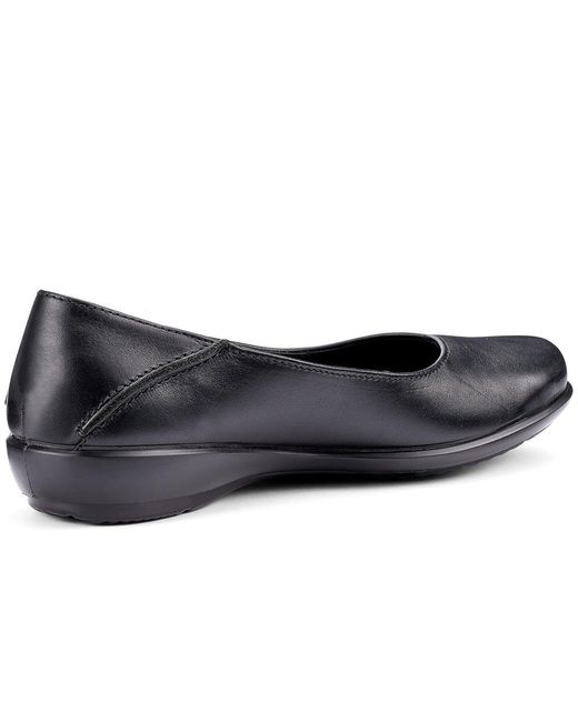 Hotter Blue Birdie Wide Ballet Pumps