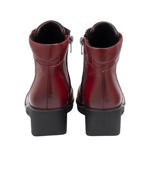 Lotus Red Myrthe Ankle Boots