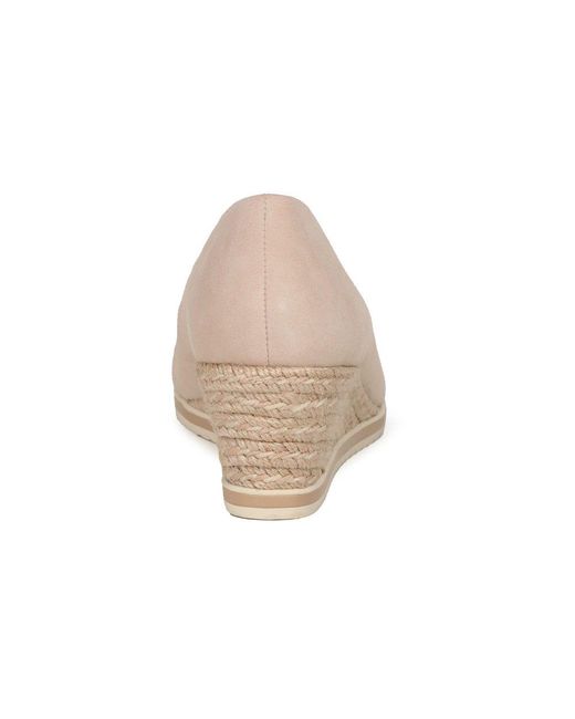 Tamaris Natural Peony Wedge Espadrilles