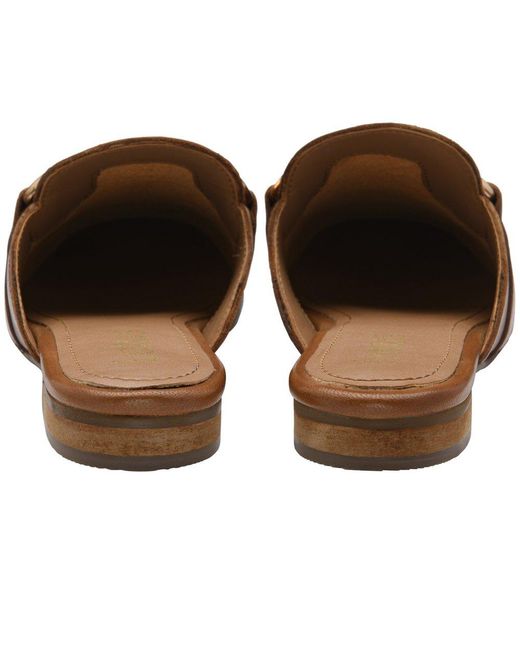 Lotus Brown Taylor Backless Loafers