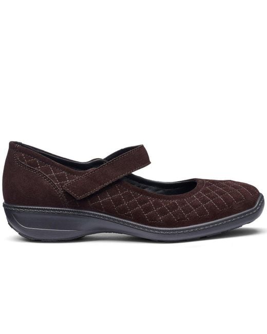 Hotter Blue Grateful Wide Fit Mary Janes