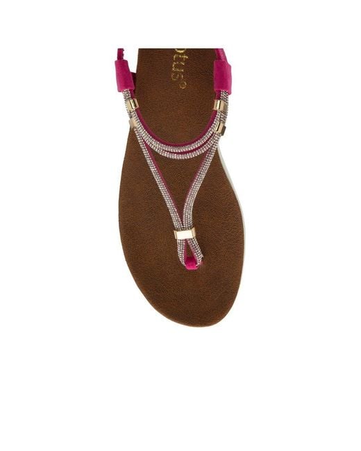 Lotus Pink Chica Toe Post Sandals