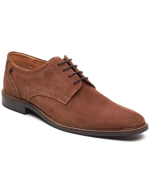 Base London Brown Eton Lace Up Shoes for men
