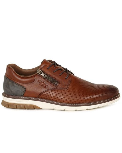 Rieker Brown Barton Shoes for men