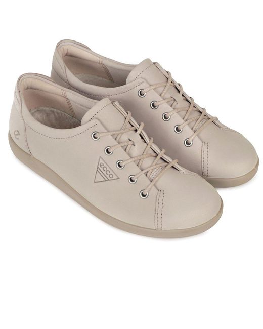 Ecco Gray Soft 2 Lace Trainers